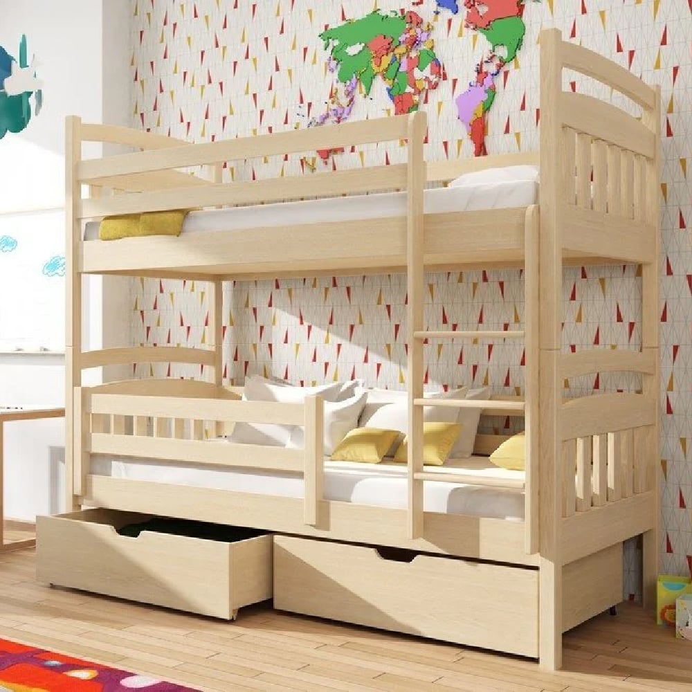 Read more about Galena wooden bunk bed with foam mattress in pine