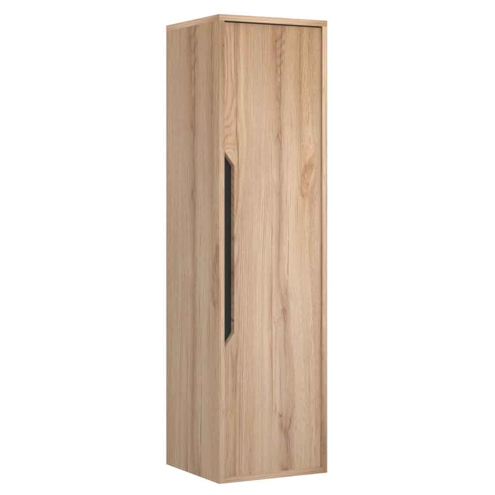 Galia Tall Wooden Bathroom Storage Cabinet in Oak