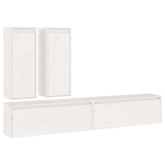 Galilee Solid Pinewood Entertainment Unit In White