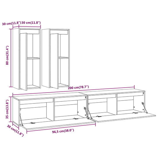 Galilee Solid Pinewood Entertainment Unit In White