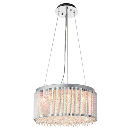 Product photograph of Galina 12 Lights Ceiling Pendant Light In Polished Chrome from Furniture in Fashion