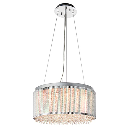 Galina 12 Lights Ceiling Pendant Light In Polished Chrome