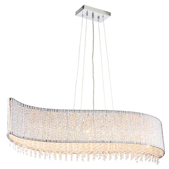 Product photograph of Galina 8 Lights Ceiling Pendant Light In Polished Chrome from Furniture in Fashion