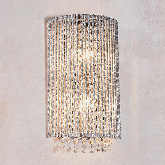 Product photograph of Galina 2 Lights Wall Light In Polished Chrome from Furniture in Fashion