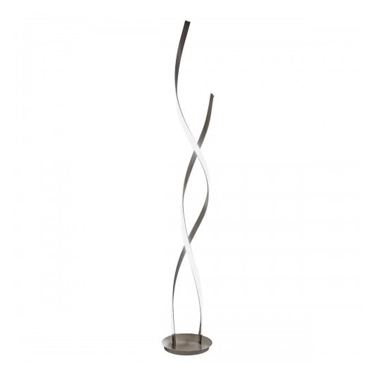 Photo of Galla twisted floor lamp tall in satin nickel