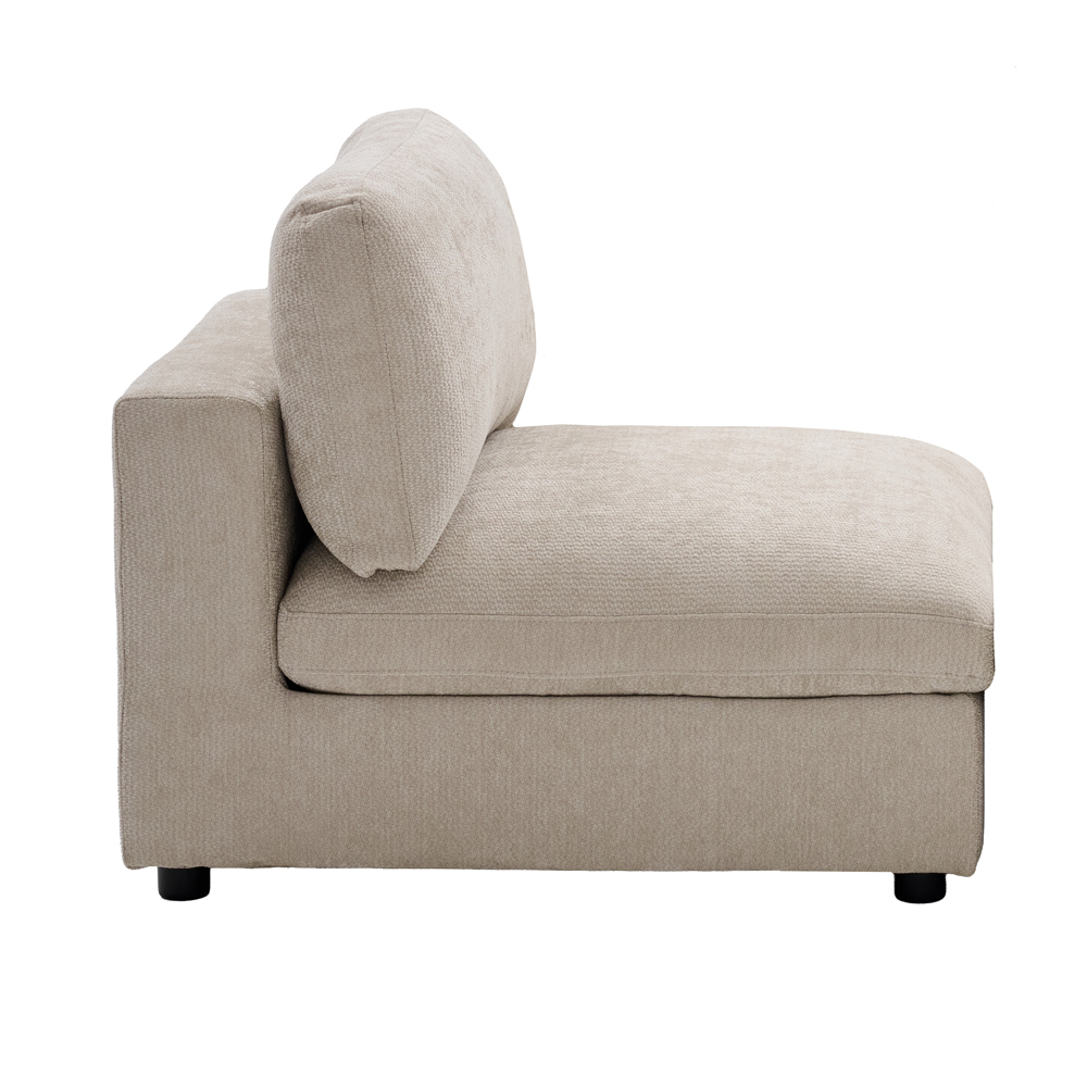 Galnor Fabric Armless Chair in Biscuit