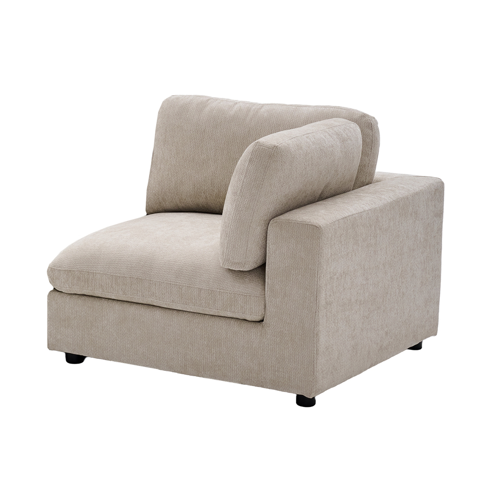 Galnor Fabric Corner Section Chair in Biscuit