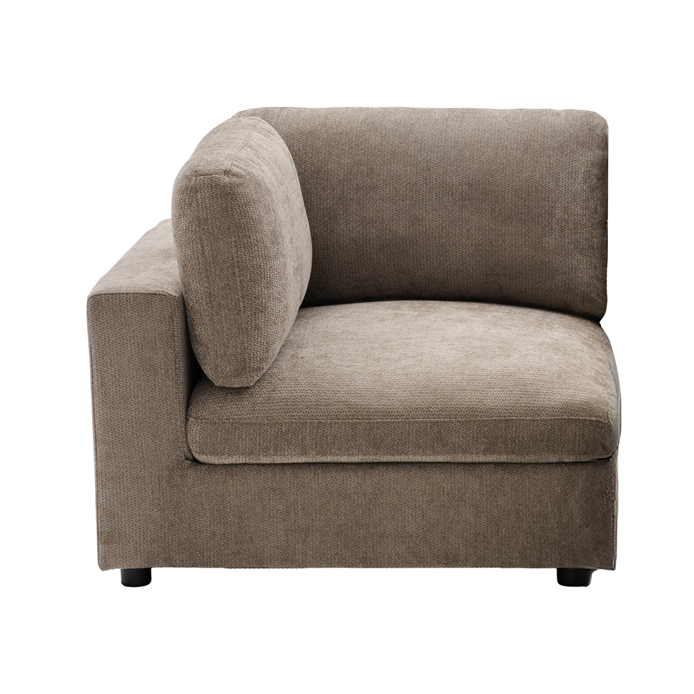 Galnor Fabric Corner Section Chair in Hazelnut
