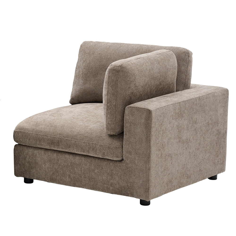 Galnor Fabric Corner Section Chair in Hazelnut