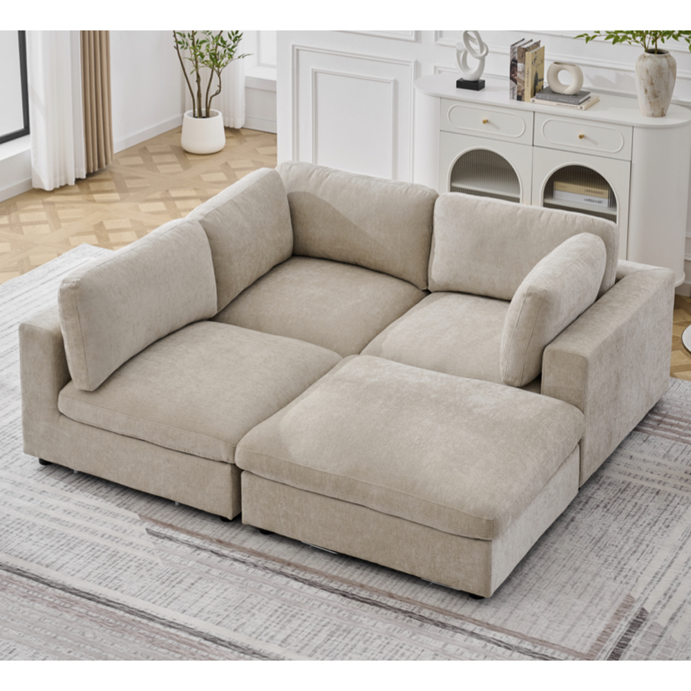 Galnor Fabric Sofa Suite in Biscuit
