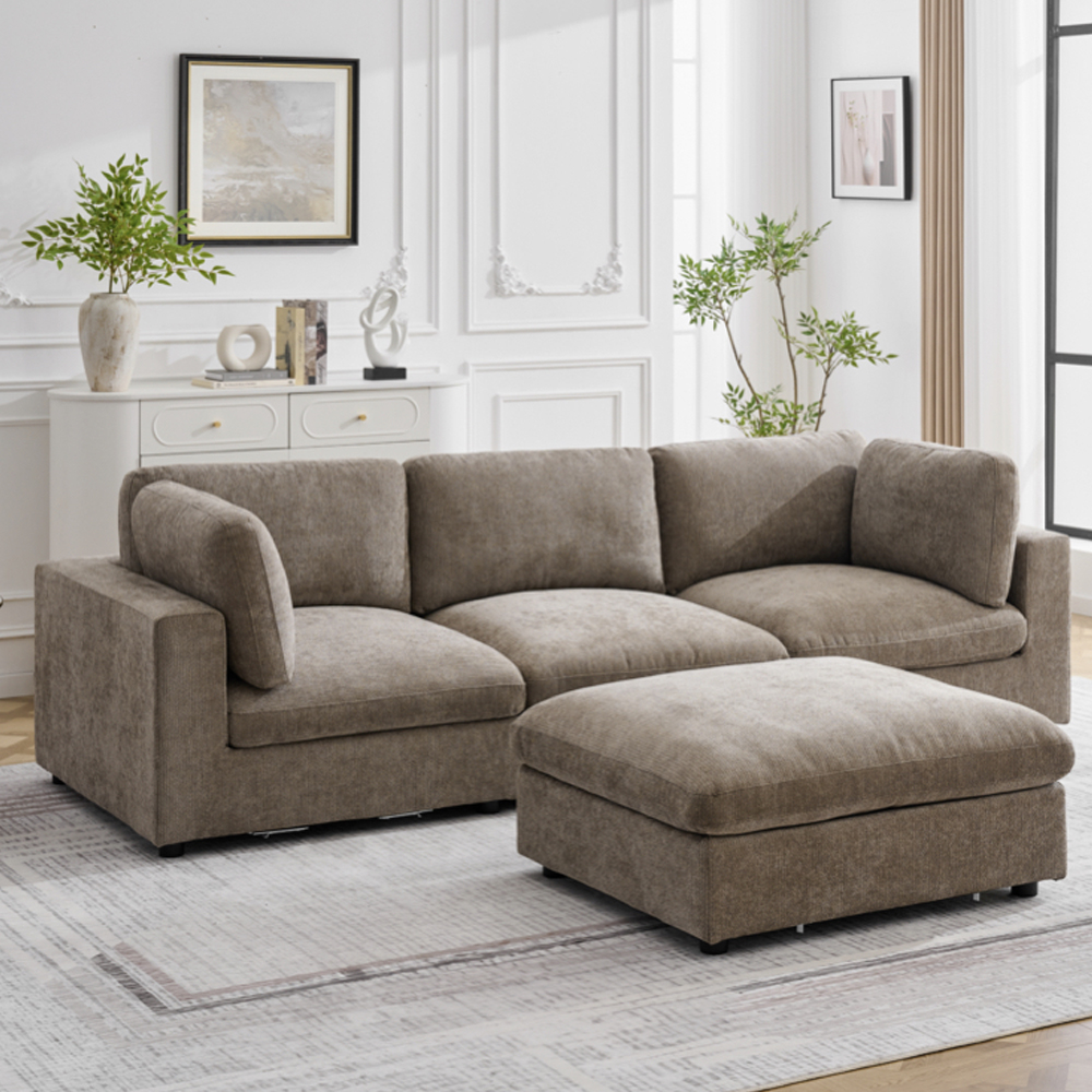 Galnor Fabric Sofa Suite in Hazelnut
