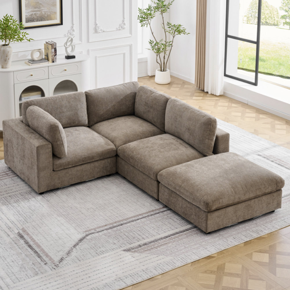 Galnor Fabric Sofa Suite in Hazelnut