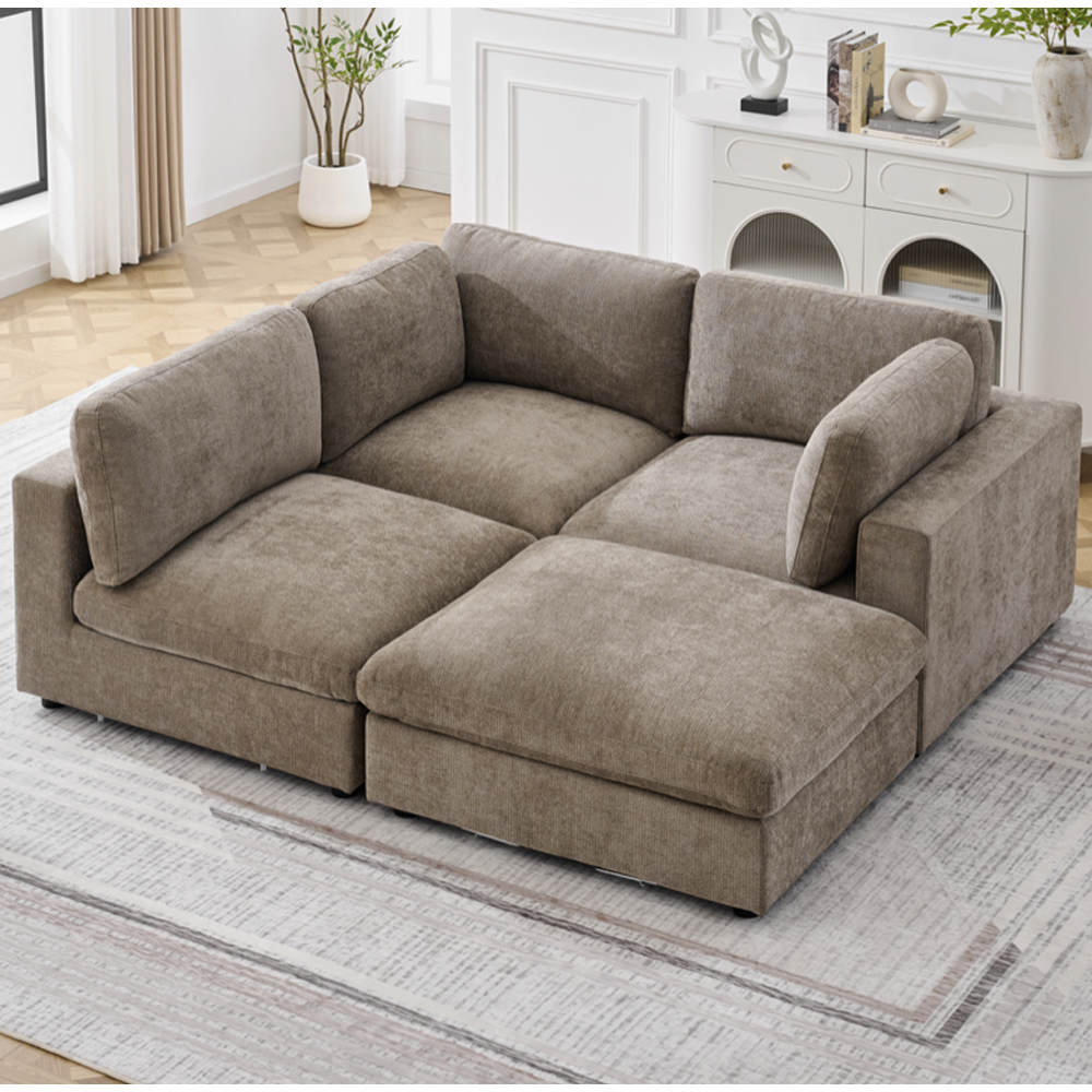 Galnor Fabric Sofa Suite in Hazelnut