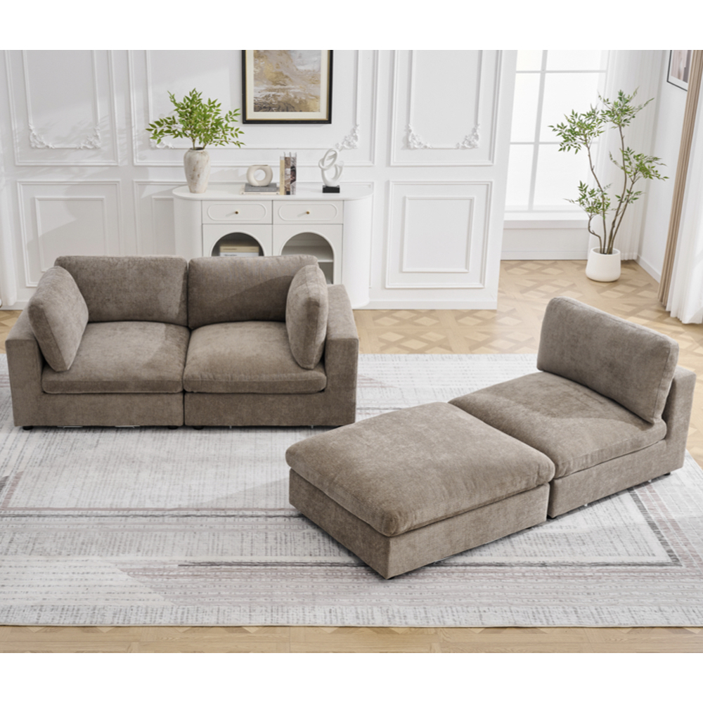 Galnor Fabric Sofa Suite in Hazelnut