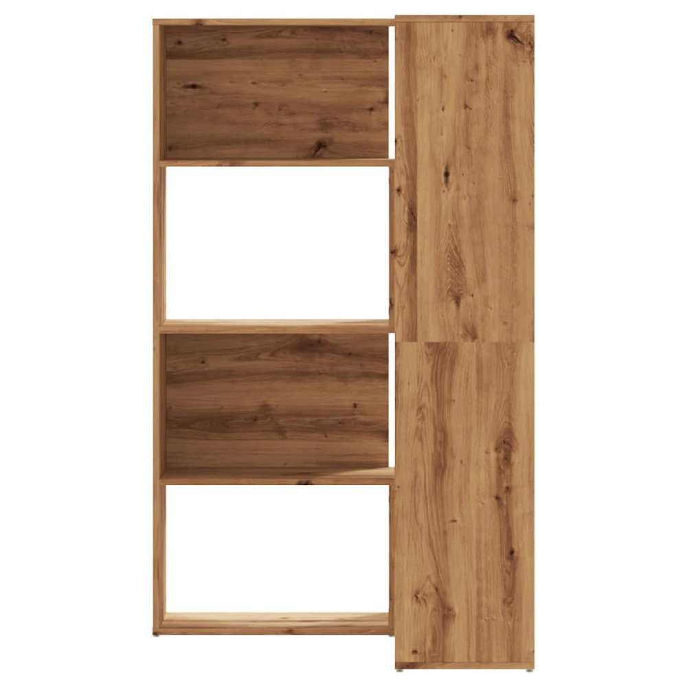 Galva Wooden Corner Bookcase With 8 Shelves In Oak
