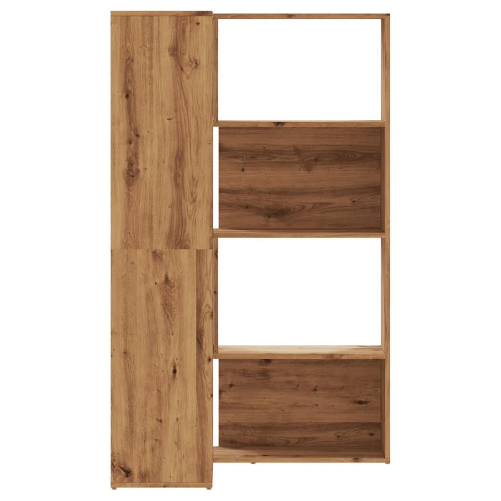 Galva Wooden Corner Bookcase With 8 Shelves In Oak
