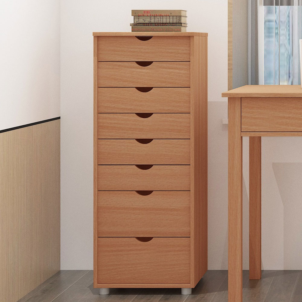 Galvani Wooden Home and Office Cabinet in Natural