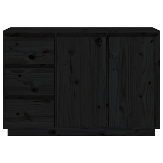 Galvin Pinewood Sideboard With 2 Doors 3 Drawers In Black_5
