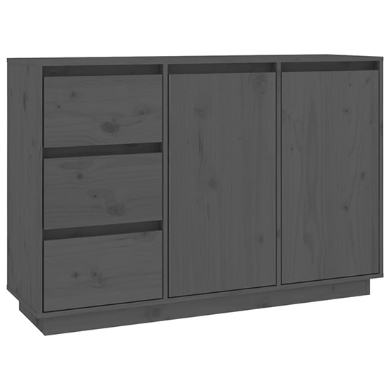 Galvin Pinewood Sideboard With 2 Doors 3 Drawers In Grey_3