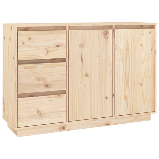 Galvin Pinewood Sideboard With 2 Doors 3 Drawers In Natural