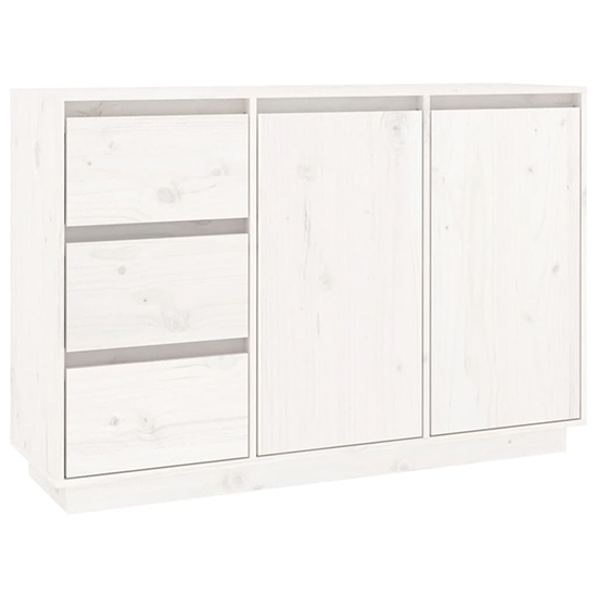 Galvin Pinewood Sideboard With 2 Doors 3 Drawers In White_3
