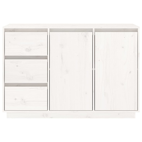 Galvin Pinewood Sideboard With 2 Doors 3 Drawers In White