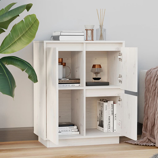 Galvin Pinewood Sideboard With 3 Doors In White