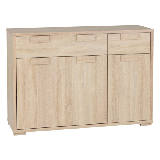 Jamaika Sideboard In Matt White And Oak With 2 Doors 4 Drawers Sale