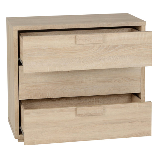 Calligaris Wooden Chest Of 3 Drawers In Light Sonoma Oak_2