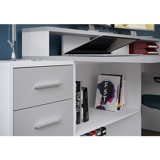 Groton Wooden Gaming Desk With Storage In Light Grey And White_4