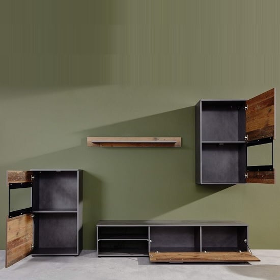 Garland Living Room Set In Old Wood And Matera Grey With LED_3