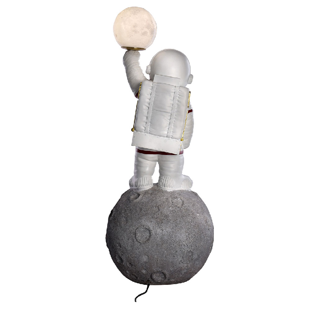 Garlion Synthetic Resin Astronaut Table Lamp in Grey and White with LED