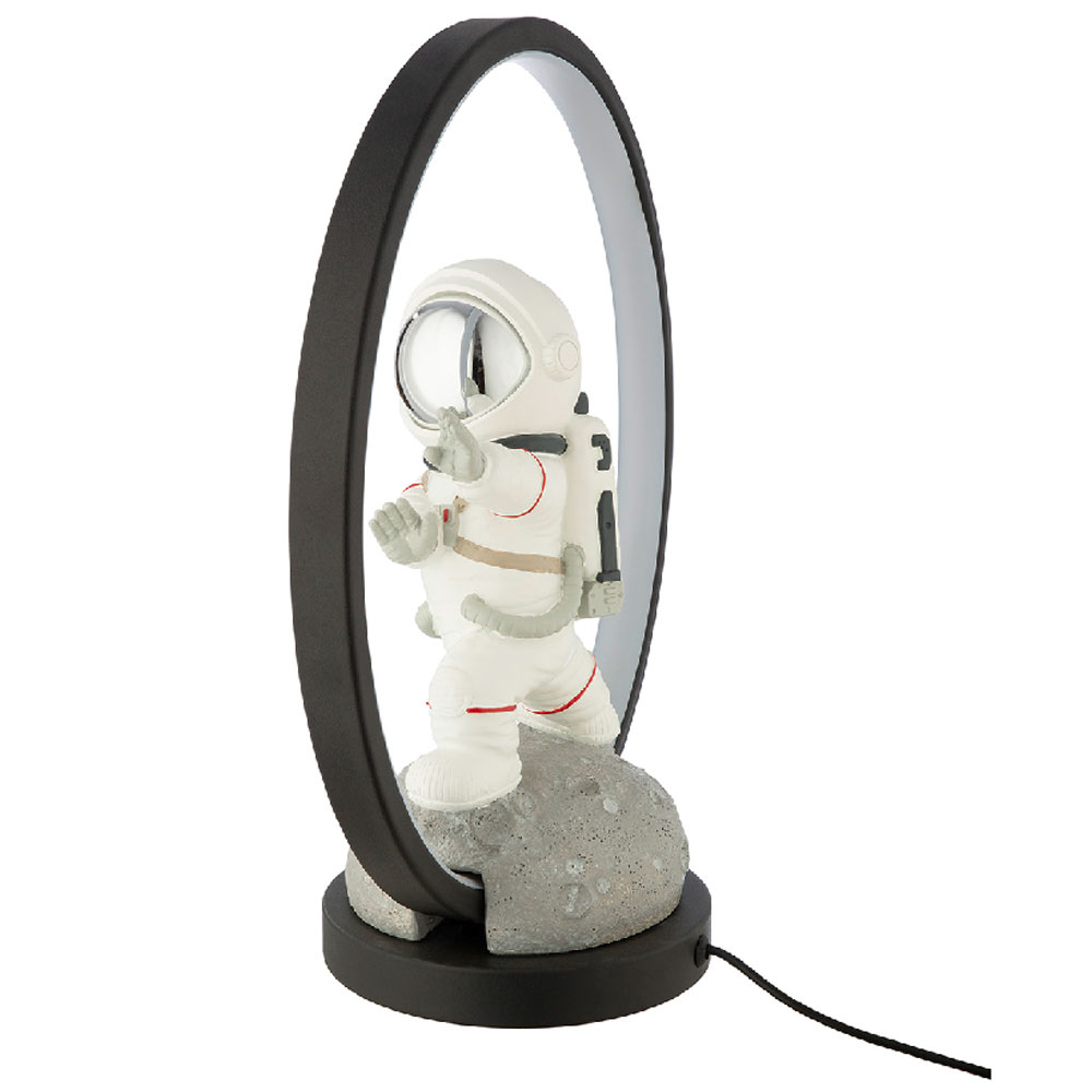 Garlion Synthetic Resin Astronaut Table Lamp in White with LED