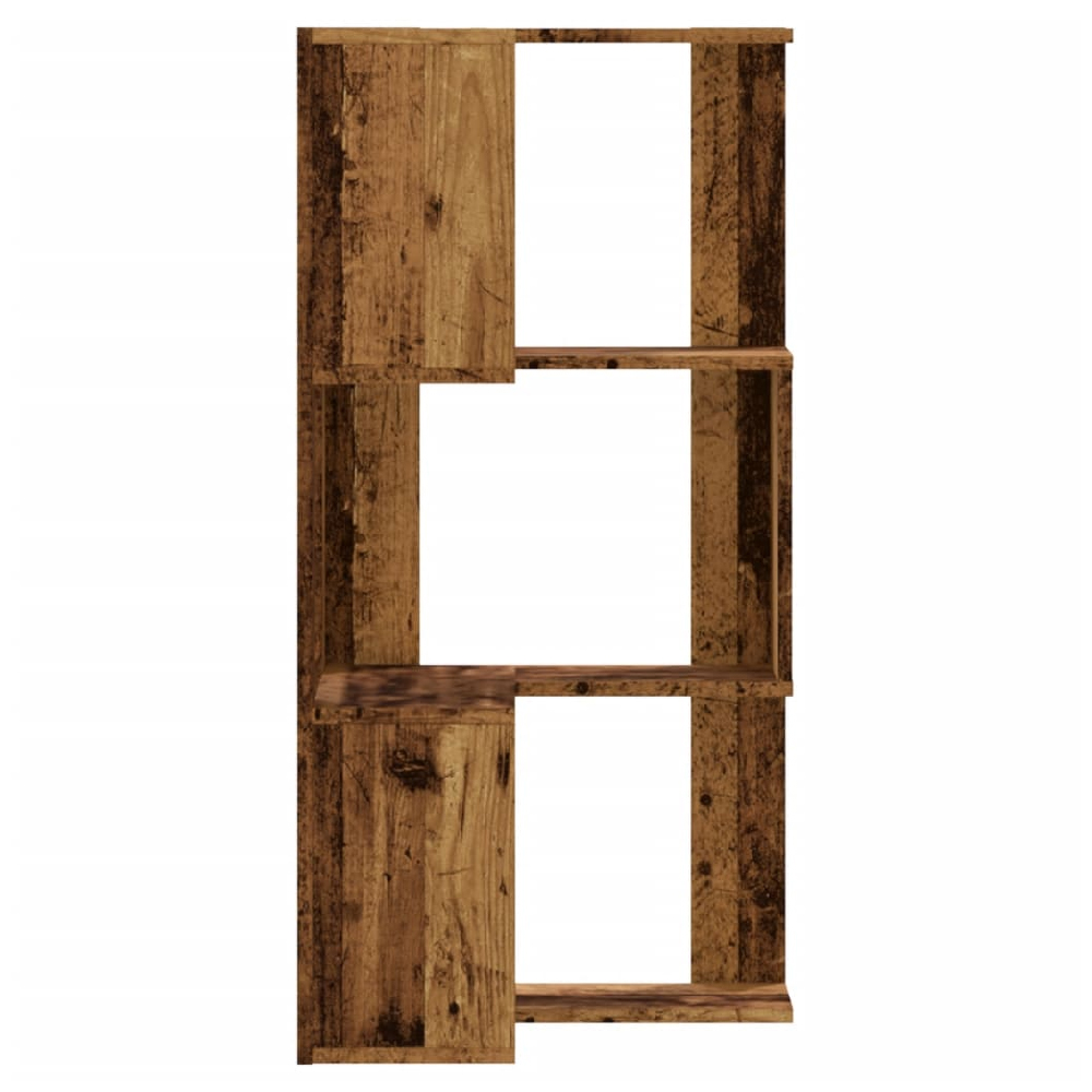 Garner Wooden Corner Bookcase With 3 Shelves In Brown Oak