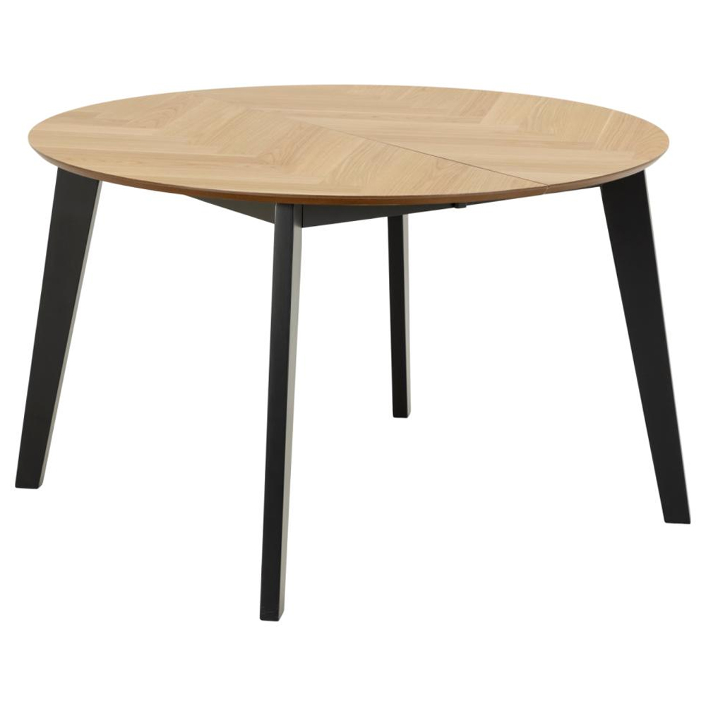 Garner Wooden Extending Dining Table In Oak And Black