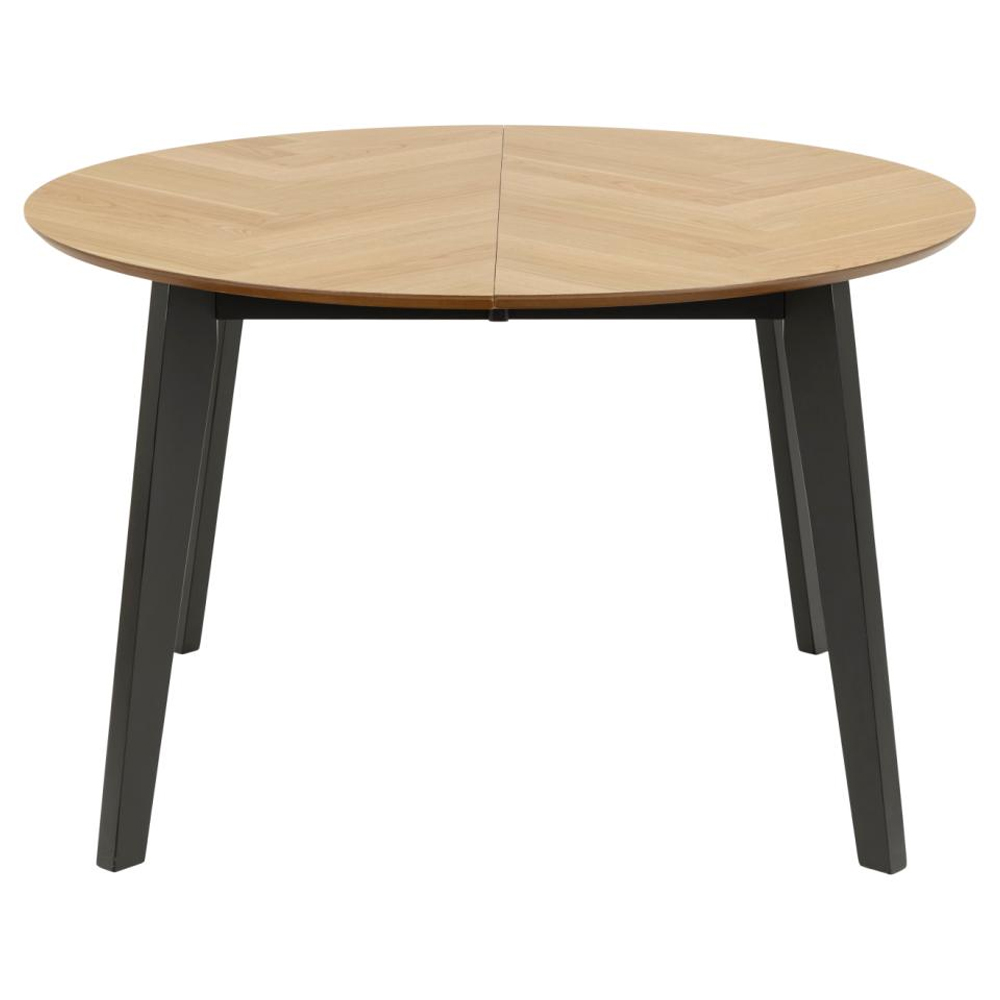 Garner Wooden Extending Dining Table In Oak And Black