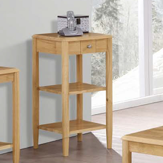 End Table In Light Oak With 2 Shelves Furniture in Fashion