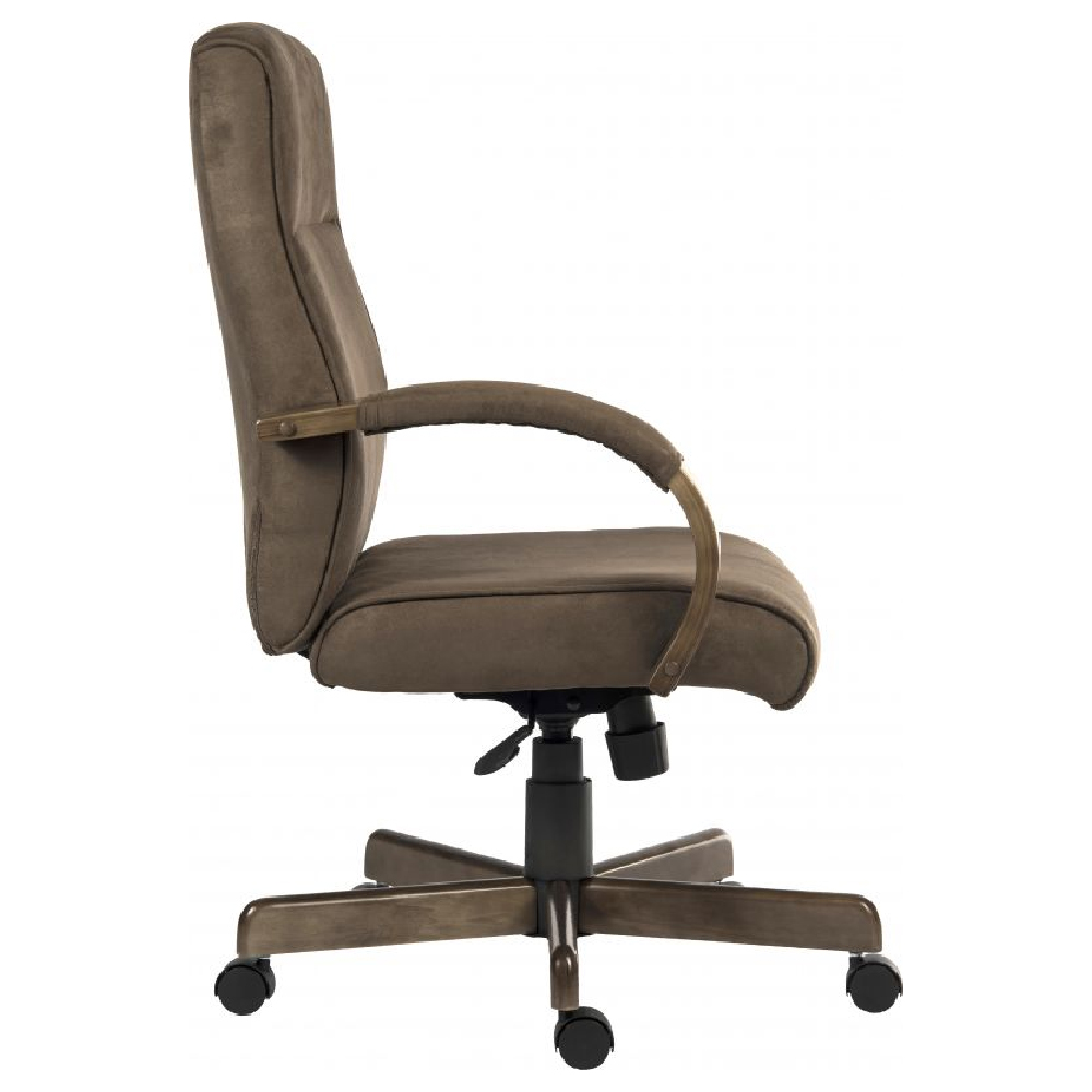Garnett Leather Home And Office Chair In Brown