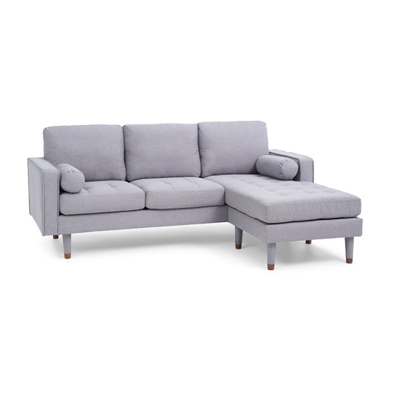 Garren Linen Fabric Reversible Corner Chaise Sofa In Grey_3