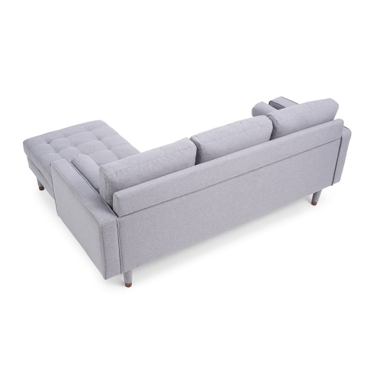 Garren Linen Fabric Reversible Corner Chaise Sofa In Grey_4