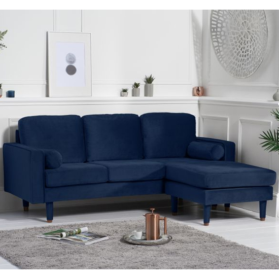 Garren Velvet Reversible Corner Chaise Sofa In Blue_2