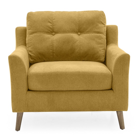 Garrick Fabric Sofa Chair In Citrus With Wooden Legs_2
