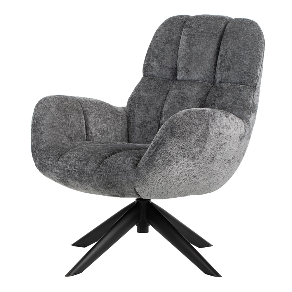 Garsen Fabric Accent Chair in Grey