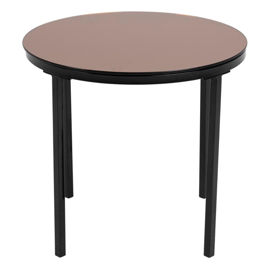Garwood Mirrored Glass Side Table In Bronze With Black Legs_3