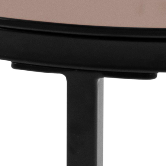 Garwood Mirrored Glass Side Table In Bronze With Black Legs_4