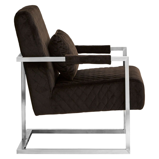 Gatbit Upholstered Velvet Armchair In Black