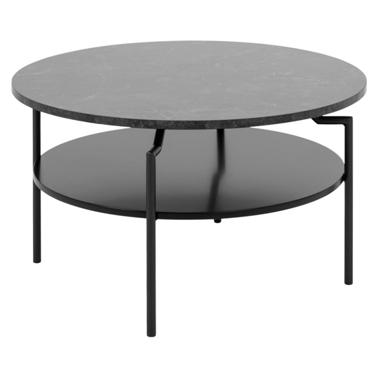 Gatineau Round Marble Coffee Table In Black_2