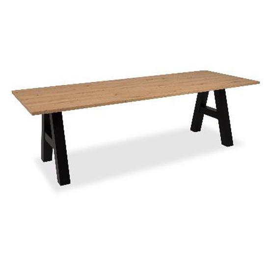 Gatwick Extending Wooden Dining Table In Artisan Oak And Black_2