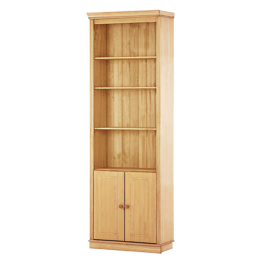 Gavrel Wooden Display Unit with 2 Doors in Wax Brown