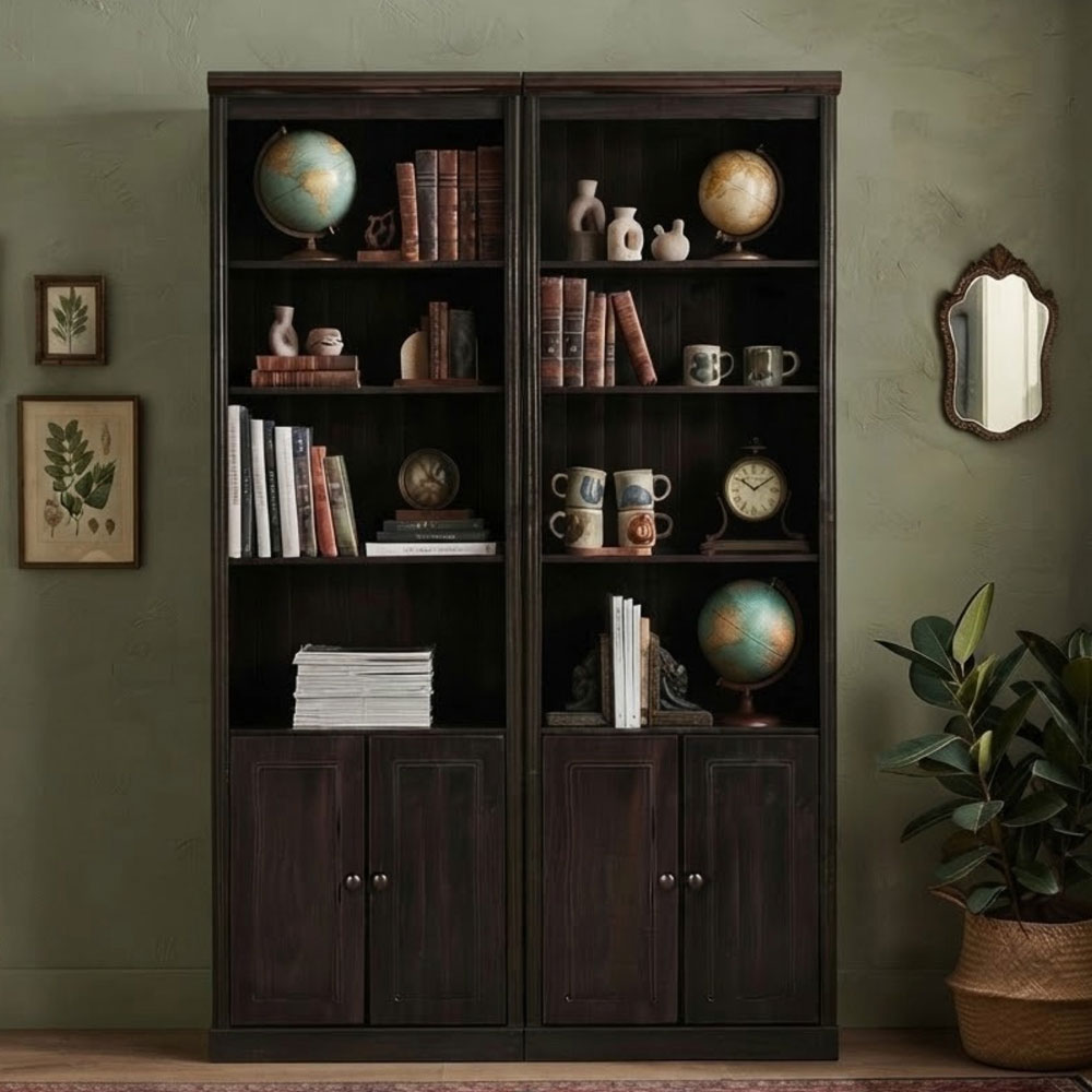 Gavrel Wooden Display Unit with 4 Doors in Brown